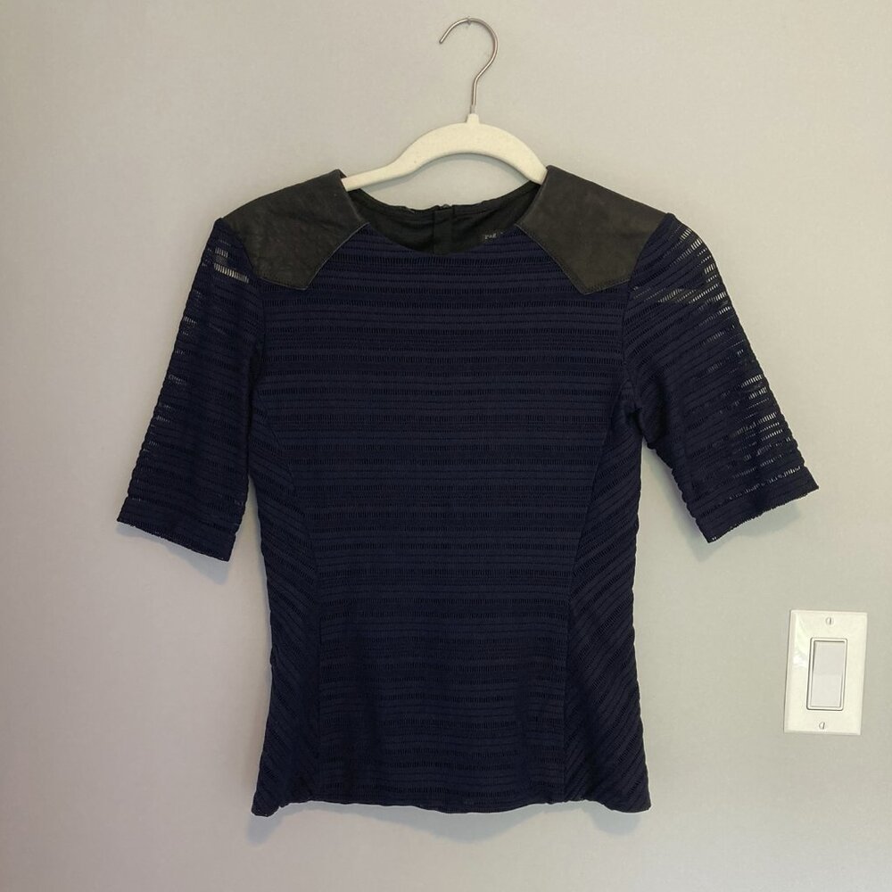 rag & bone Basha Leather Shoulder Top